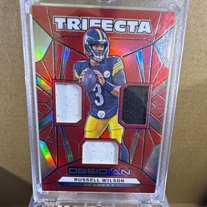 2024 Panini Obsidian Trifecta Swatches Russell Wilson Steelers #TS-RWN Red /75